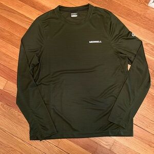 Merrell Men's Green Long Sleeve Shirt Size Medium